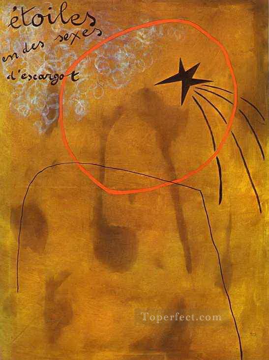 Stars in Snails Sexes Joan Miro Oil Paintings
